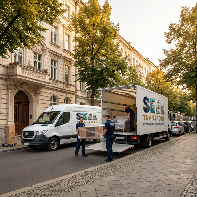 SEEL Transport Umzugswagen bereit für den Einsatz in Berlin